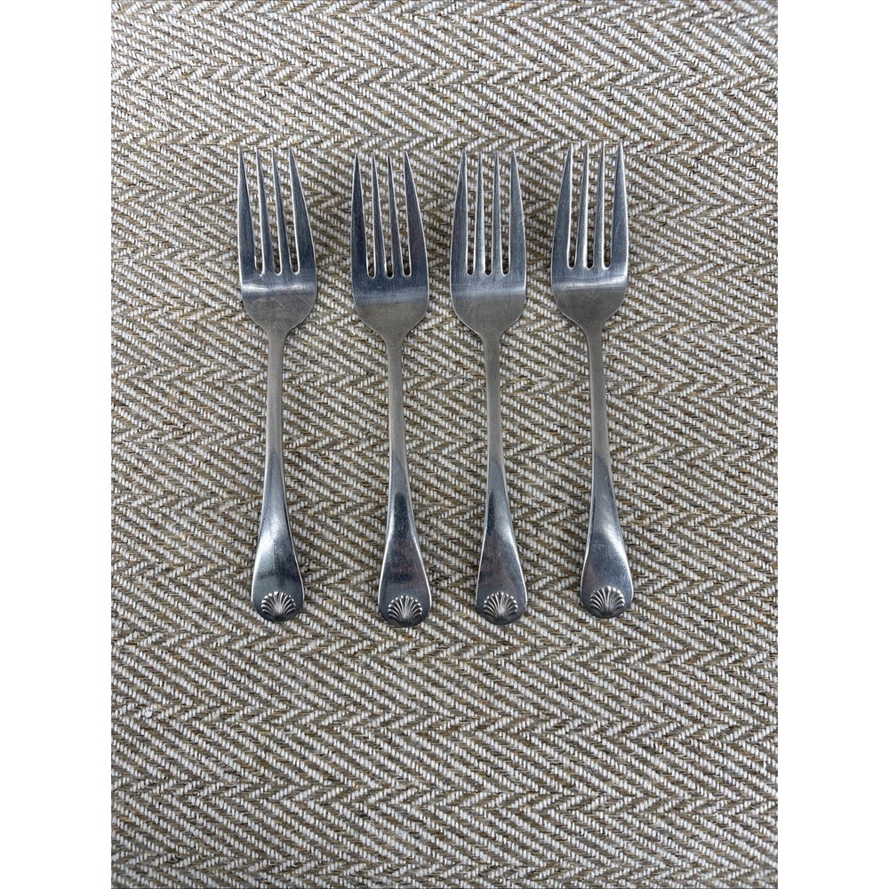 Reed & Barton Seychilles Seashell 4 Salad Forks